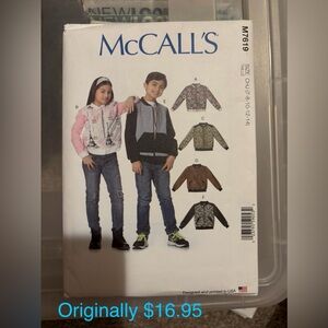 McCall's Kids Jacket Sewing Pattern